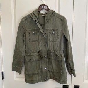 Nordstrom Olive Green Cargo Jacket; Medium Womens